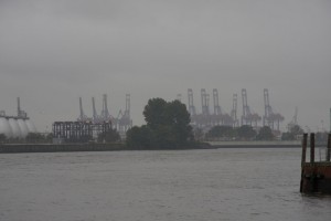 So trüb war das Wetter, als wie Sonntag Abend Hamburg verließen.